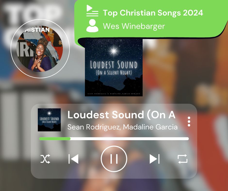 🎄 Too early for #ChristmasMusic ?? Are you KIDDING ME ⁉️ Thank you Wes Winebarger for adding "Loudest Sound (On A Silent Night)" to your TOP CHRISTIAN SONGS '24 #spotifyplaylist | Listen here 👉 buff.ly/3Zp5r0t
