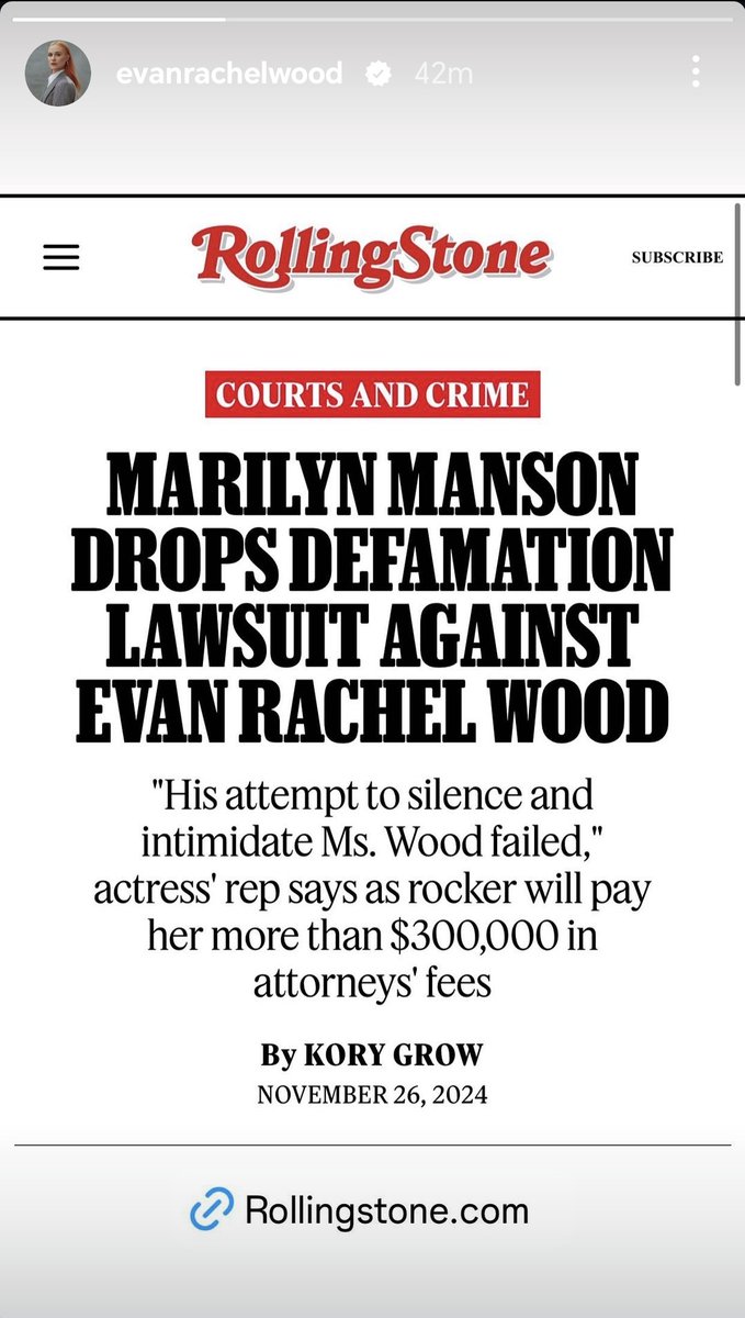 Failed smear attempt!

Marilyn Manson will always be known as an abusive POS rapist