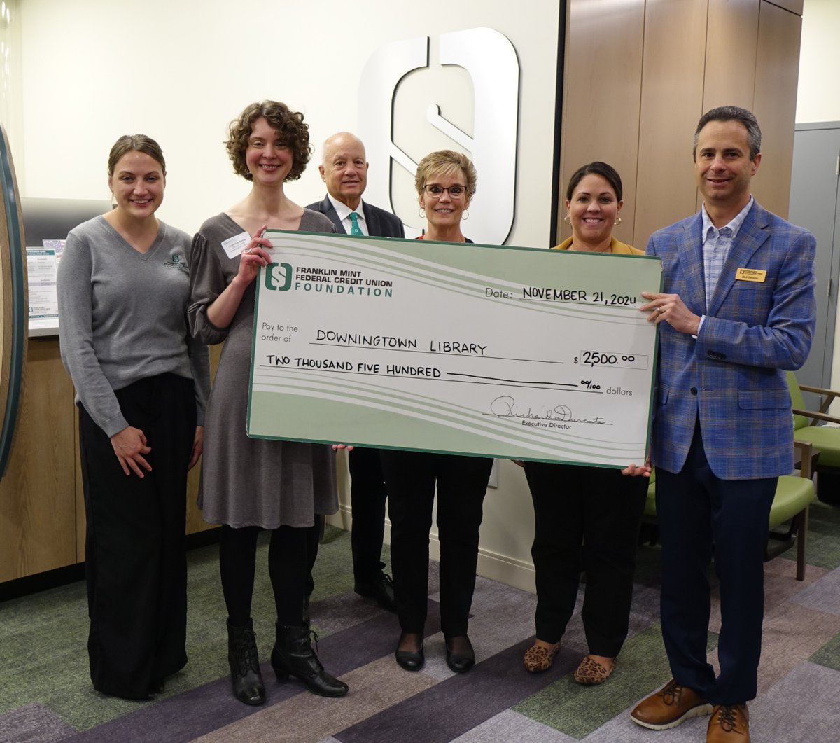 In partnership with the Exton Region Chamber of Commerce &amp; Downingtown Area Chamber of Commerce, FMFCU cut the ribbon to our new Downingtown Branch. FMFCU Foundation also made a donation to the Downingtown Library. <a href="/ExtonChamber/">Exton Chamber</a> <a href="/FMFCUFoundation/">FMFCU Foundation</a>