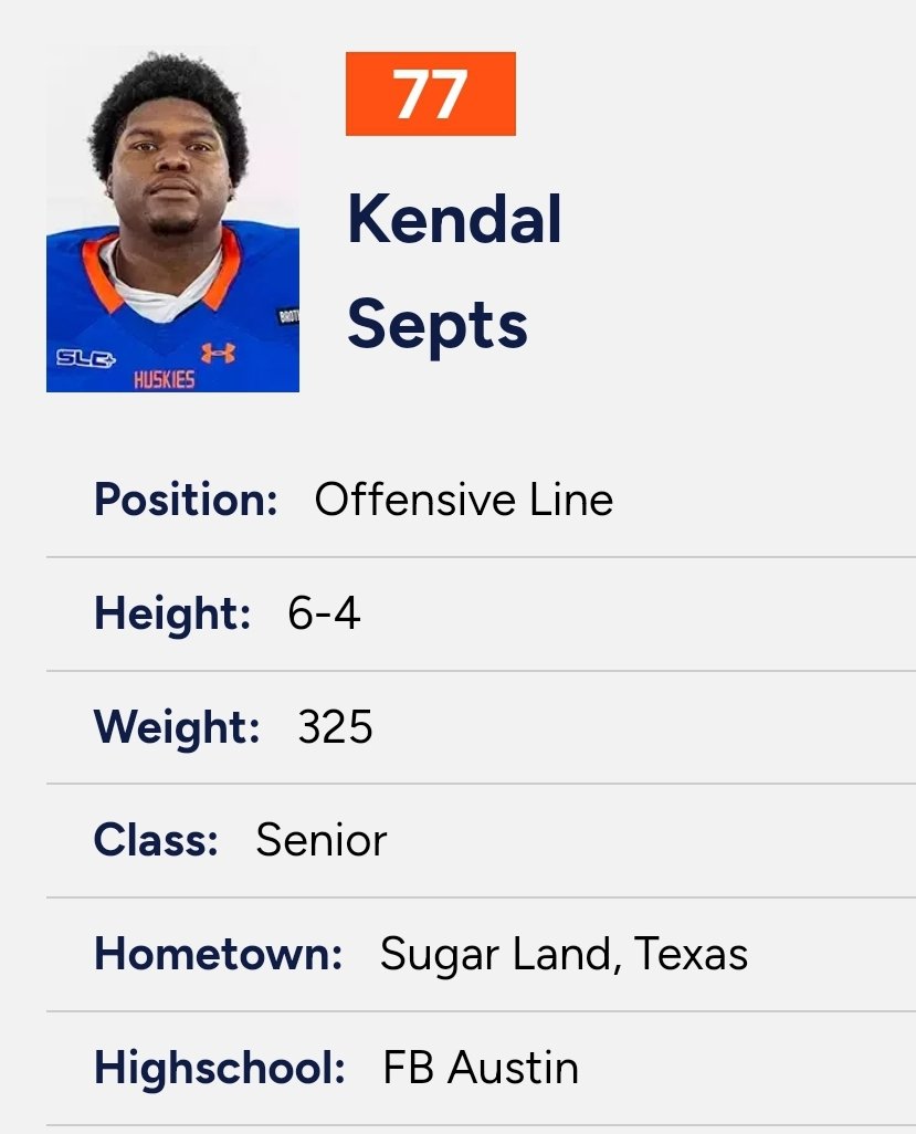 Houston Christian OL Kendal Septs entered the portal as a grad transfer; he played in 27 games with HCU <a href="/KendalSepts1/">Snacks🤞🏾</a>