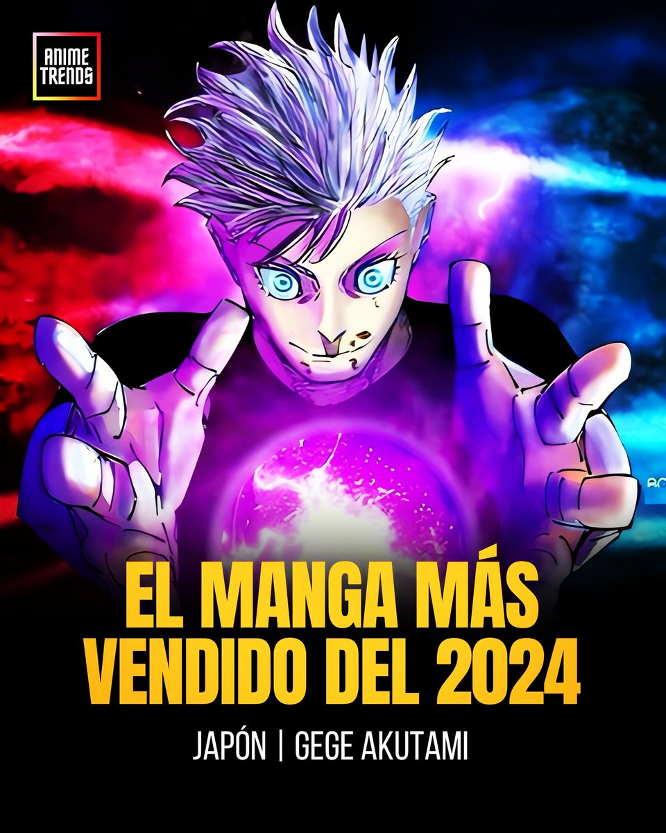 ¡ES OFICIAL!

Jujutsu Kaisen es la serie de manga
MÁS VENDIDA del 2024 en Japón.
Logró 7.6 Millones de copias vendidas.

ONE PIECE y FRIEREN se quedan con el 2do y 3er lugar respectivamente. ✨