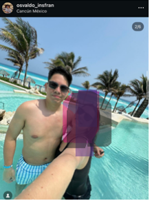 JorgeRolonLuna's tweet image. Mafia de las pagarés (13)
Aquí presentamos a Osvaldo Insfrán, ujier del JP de La Catedral y (no, no es chiste) yerno de la jueza de delitos económicos Elsa García. Ama viajar: Punta Cana, Cancún, Buenos Aires. Y tiene buenas conexiones políticas, como se ve en la foto.