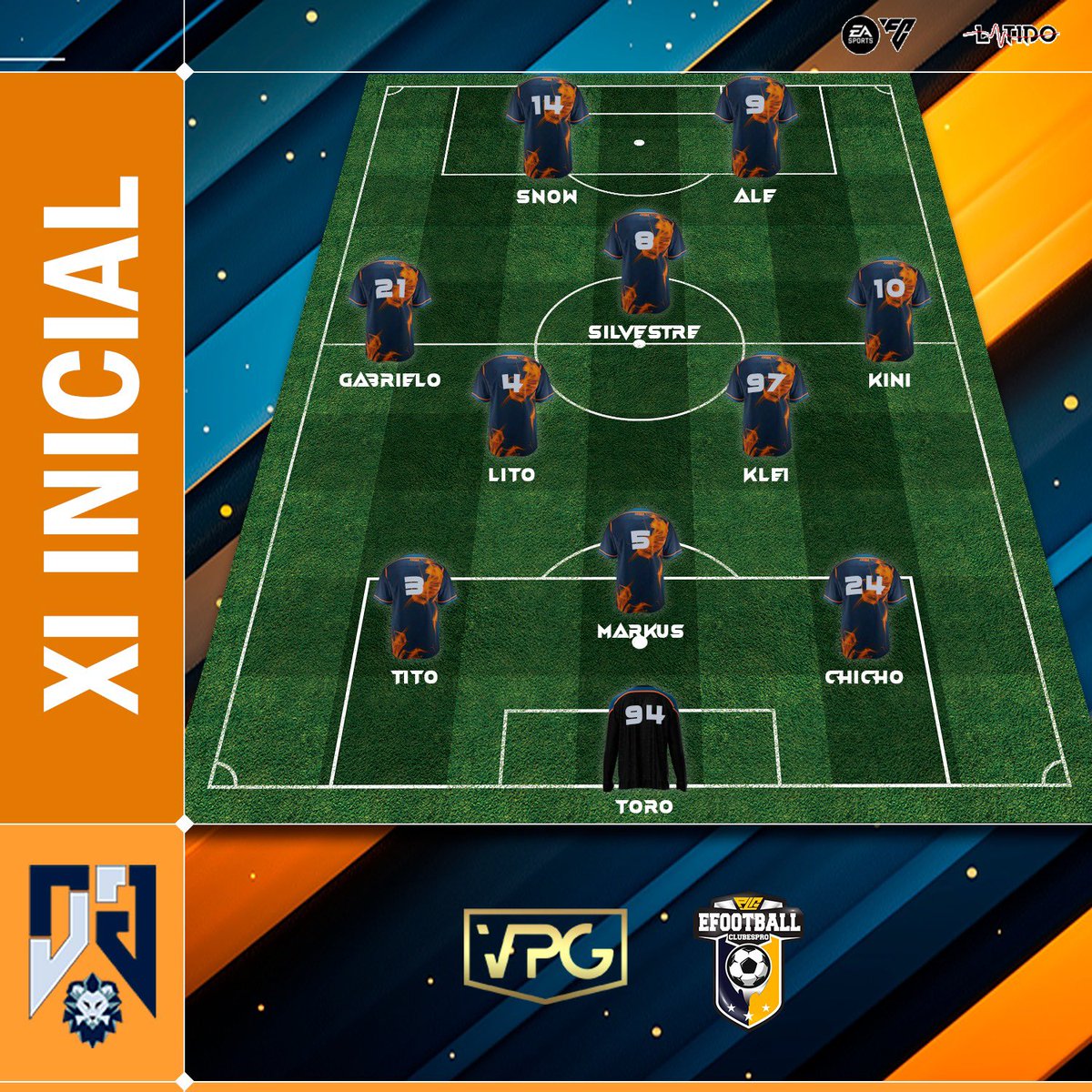 📋 XI INICIAL | <a href="/TeamOgmios/">Team Ogmios</a> 

👉🏻 Estos son los jugadores que disputarán hoy la jornada.

<a href="/OfficialVPG/">Virtual Pro Gaming</a> 
<a href="/PLGeFootBall/">PLG España</a> 
<a href="/VPG_Spain/">Virtual Pro Gaming España</a> 

📺 En directo YA, desde las 21:45h twitch.tv/TeamOgmiosTV

#GoOgmios 🦁🟠⚫️