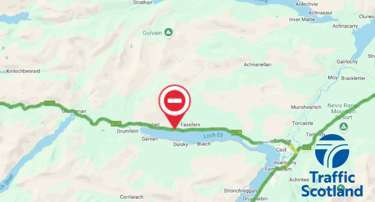 trafficscotland's tweet photo. NEW❗⌚20:38

🛣️ #A830 Fort William-Glenfinnan  

⛔ CLOSED in both directions due to a police incident

🚨Emergency services are at scene 

Please #AvoidTheArea at this time 

@NWTrunkRoads https://t.co/DYVfuQZgIH