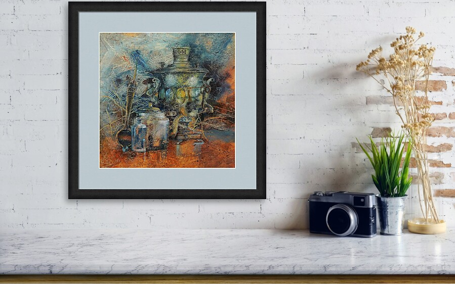 dorastorkart's tweet photo. Samovar-blue Square
Digital monochrome square version of my handmade encaustic painting Samovar-blue.

#teapot #samovar #Reflections #StillLife #BuyIntoArt
@dorastorkart https://t.co/0yjUWDEdC5