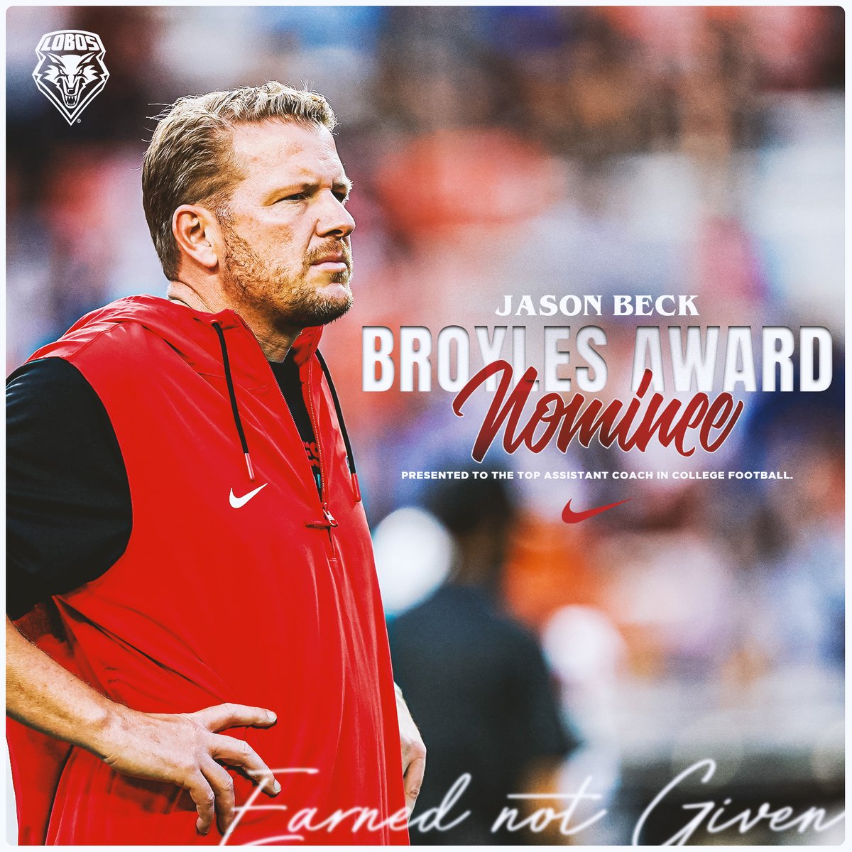 New Mexico Football (@unmlobofb) on Twitter photo We all know he's the best!!! Proud to have <a href="/Coach_Beck7/">Jason Beck</a> recognized for the great season so far with a <a href="/BroylesAward/">The Broyles Award</a> nomination!
#GoLobos | #EarnedNotGiven We all know he's the best!!! Proud to have <a href="/Coach_Beck7/">Jason Beck</a> recognized for the great season so far with a <a href="/BroylesAward/">The Broyles Award</a> nomination!
#GoLobos | #EarnedNotGiven