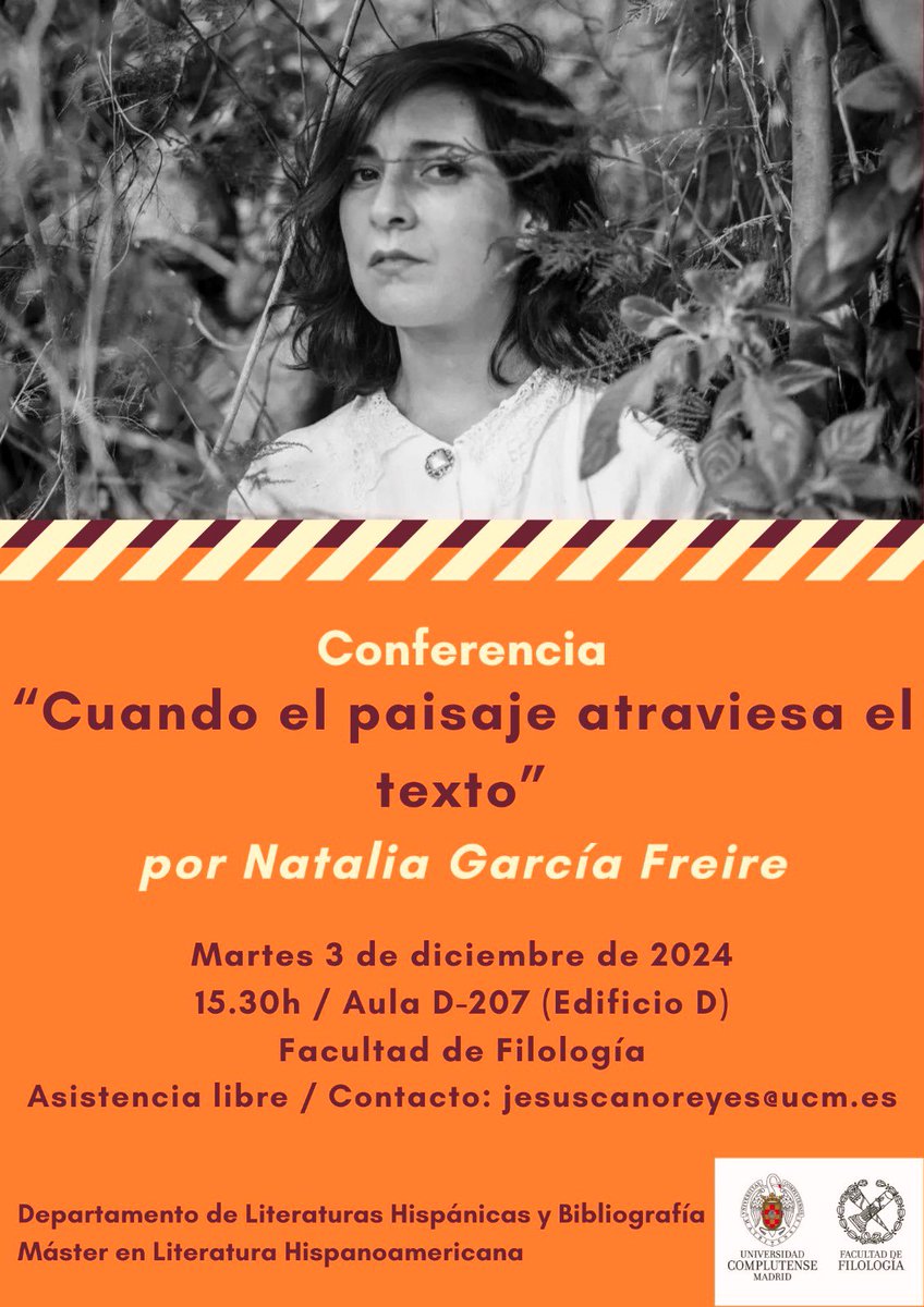 Para culminar un año prodigioso de nuestro Máster en Literatura Hispanoamericana, la semana próxima tendremos con nosotros (y con vosotros) a la gran <a href="/nataliag37/">Natalia García Freire🦬</a>, que nos desvelará unos cuantos secretos. Un lujo de sobremesa para conversar sobre la escritura.