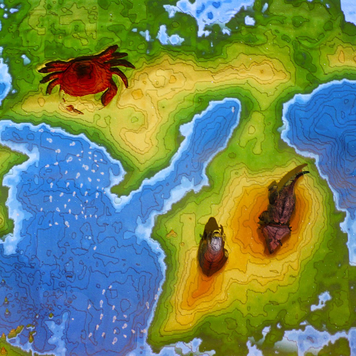 Winter might be around the corner, but we’re thinking beachy thoughts at our new and improved terrain mapping sandbox! It even has fish that swim around in the “lakes” of low elevations. Come check it out!
#mappytuesday