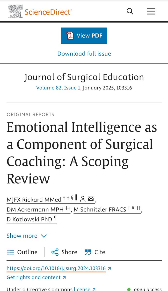 Dr Desirée Kozlowski (@pleasure_lab) on Twitter photo Do you think emotional intelligence is important for surgeons?
We do.
Here's our latest paper, just published in The Journal of Surgical Education (<a href="/JSurgEduc/">Journal of Surgical Education</a>), on this topic
sciencedirect.com/science/articl… Do you think emotional intelligence is important for surgeons?
We do.
Here's our latest paper, just published in The Journal of Surgical Education (<a href="/JSurgEduc/">Journal of Surgical Education</a>), on this topic
sciencedirect.com/science/articl…
