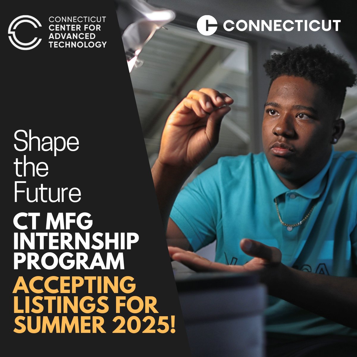 CT Manufacturers: Invest in talent &amp; drive your biz forward w/ CT Manufacturing Internship Program 

Students are seeking summer ’25 internships now—don’t miss this chance to showcase your positions &amp; connect with top talent. 

Learn more  &gt; ccat.us/interns  #intern