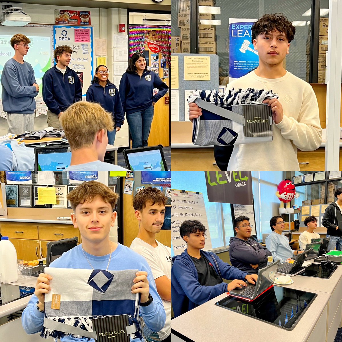 FrankfortDECA's tweet photo. DECA Donut Social for National DECA Month 🍩🥛💙 https://t.co/5PmwE2O5kM