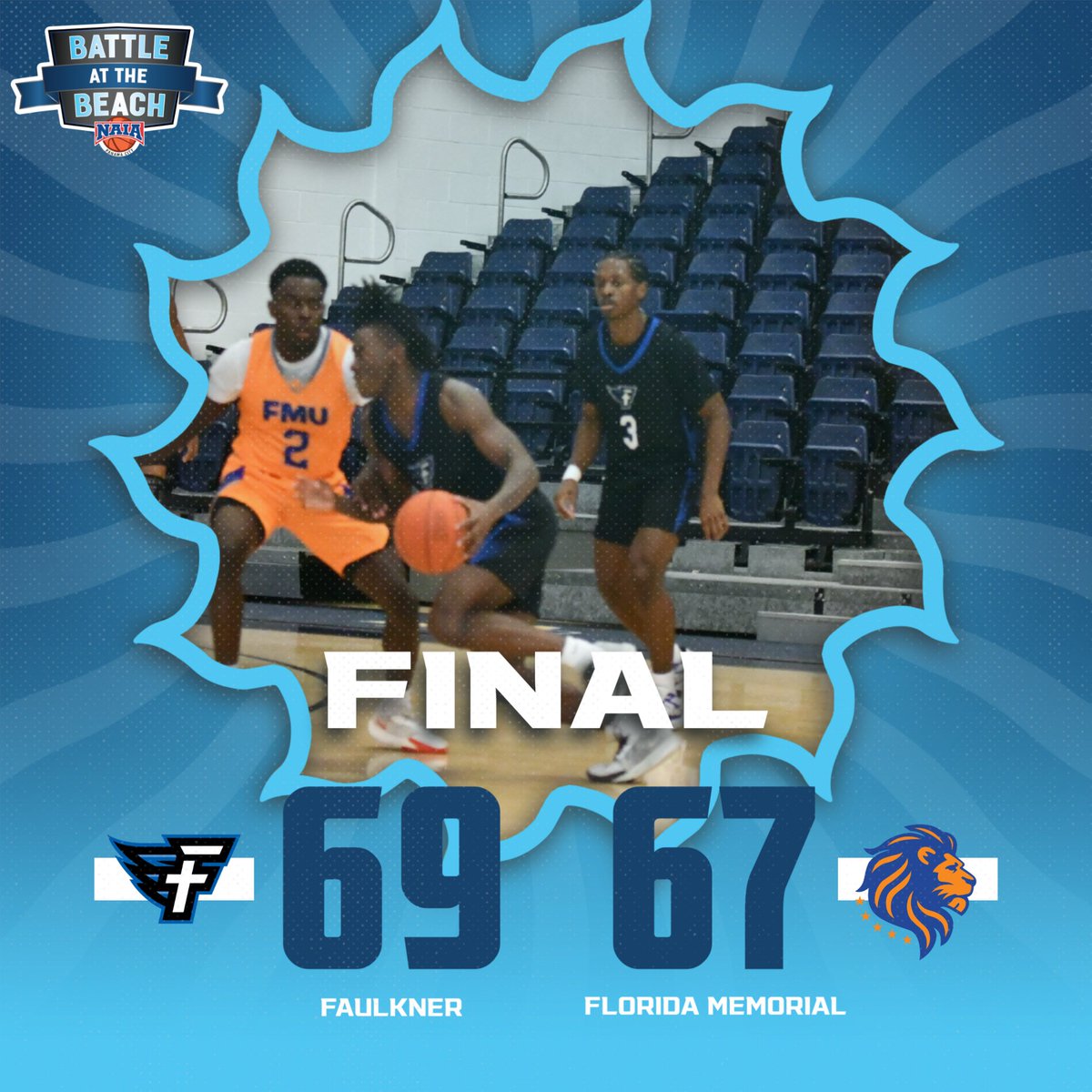 Faulkner knocks of #15 Florida Memorial in a close one!

KJ Rogers and Jordan Johnson led the Eagles with 16 a piece. Rogers shot 75% from the field while Johnson shot 80% from behind the arc.