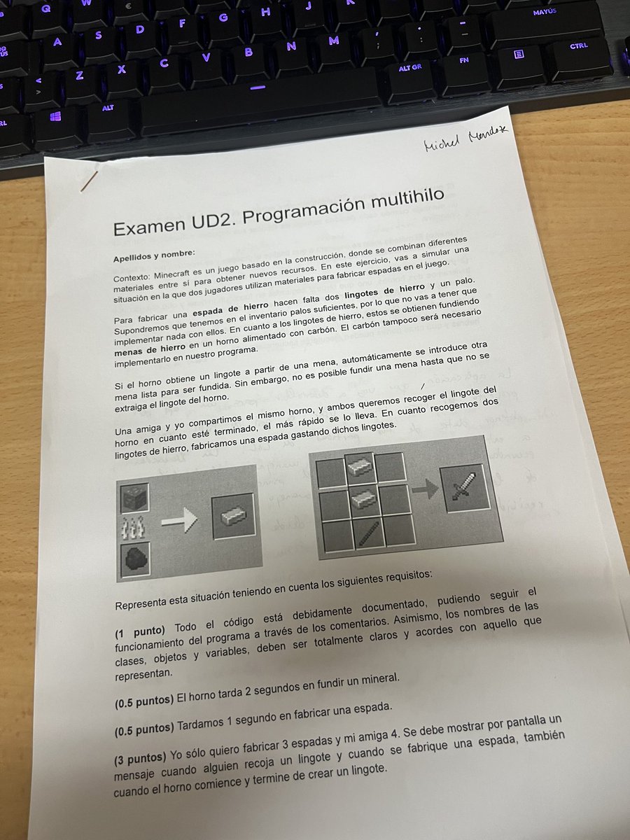 ArycerX's tweet photo. Acabo de tener este examen en clase no es broma https://t.co/n8zp7MpHEB