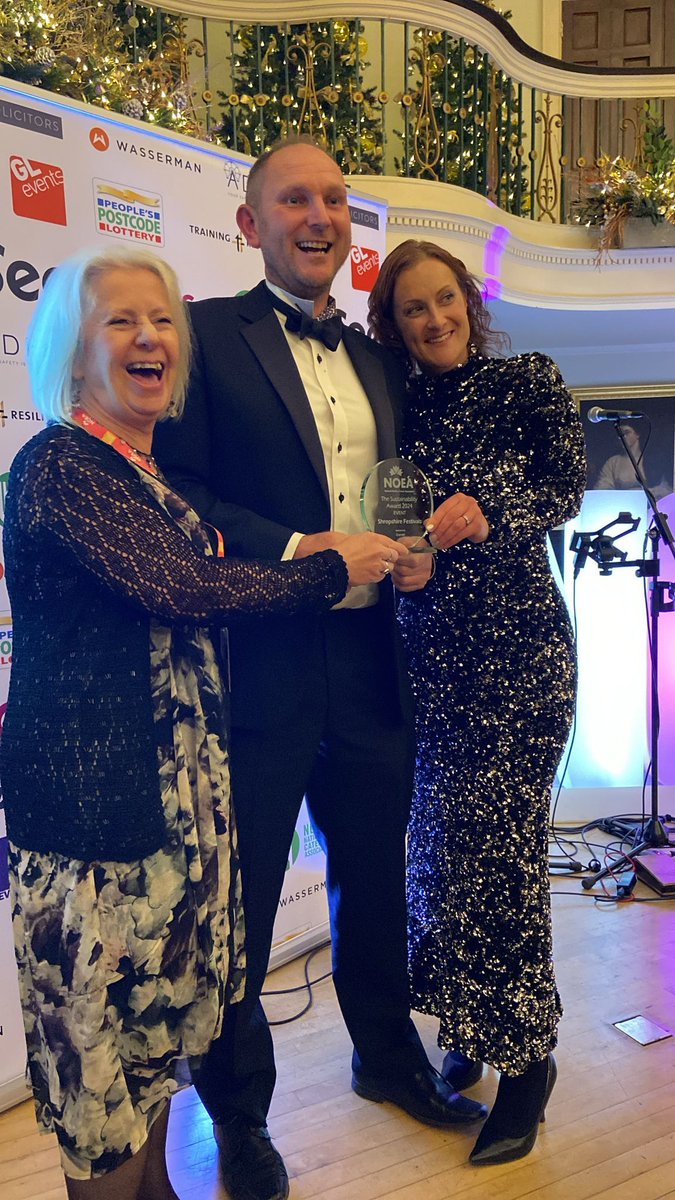 🌟 Shropshire Festivals triumphs, winning the The Sustainability Award - EVENT! 🏆🎉 Congratulations #ShropshireFestivals on this fantastic achievement! 👏  Award sponsored by @eventit_show