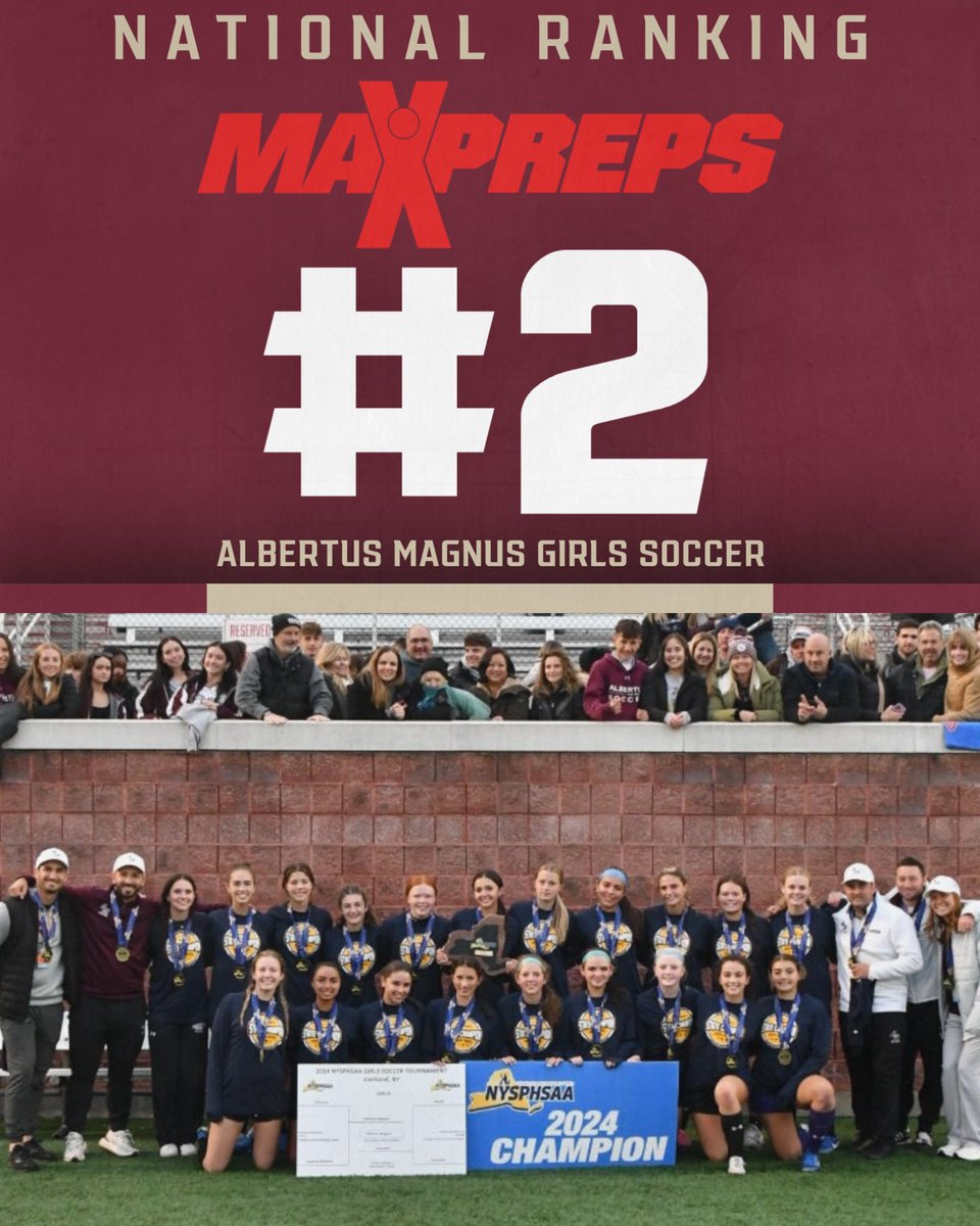 Top 1️⃣0️⃣ National Ranking‼️

An undefeated season lands us two top ten national rankings! 

#10 - <a href="/UnitedCoaches/">United Soccer Coaches</a> 

#2 - <a href="/MaxPreps/">MaxPreps</a> 

Thank You both for recognizing the season these girls had! 

#GoFalcons🦅 | #fAMily
