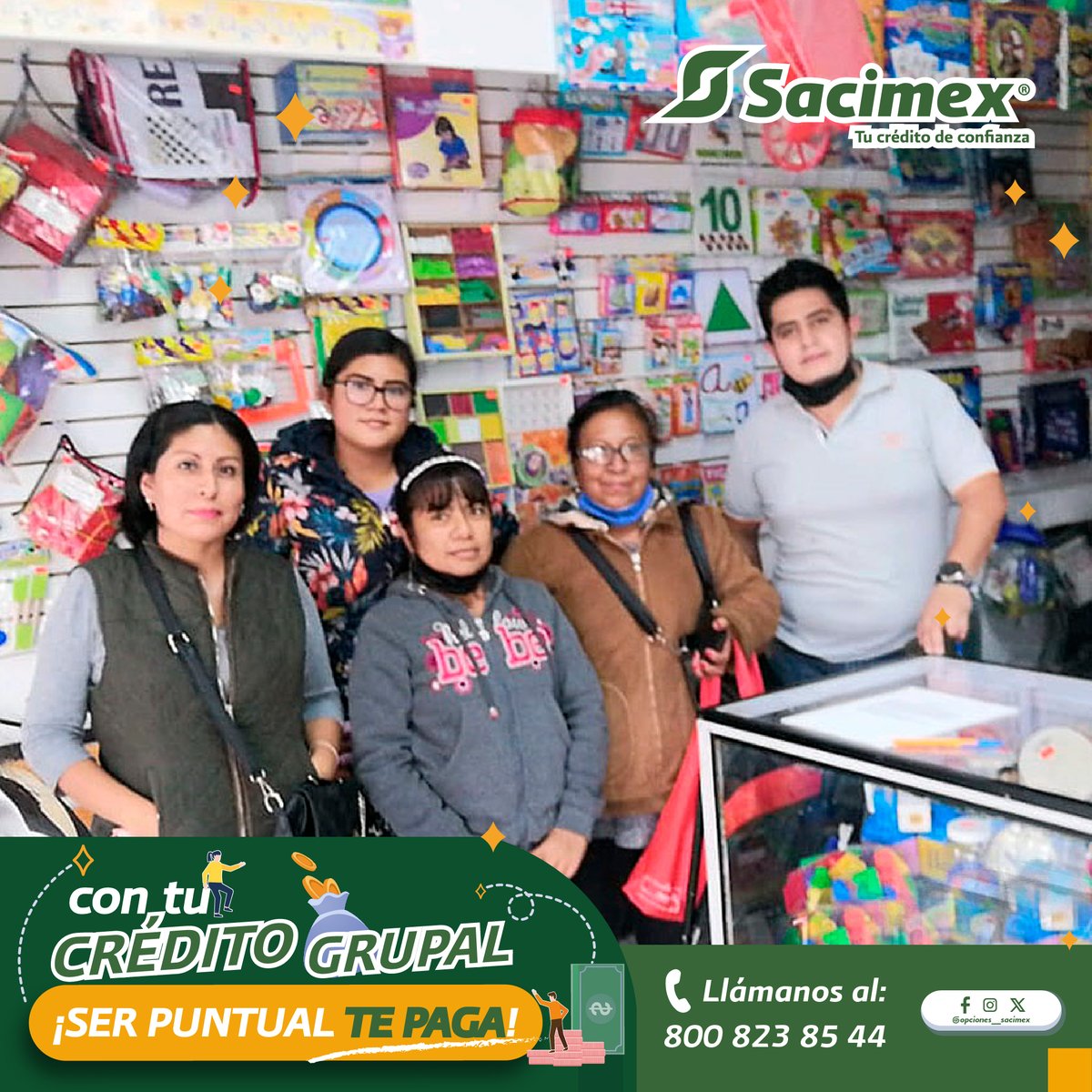 sacimex's tweet photo. Con el Crédito Grupal de Sacimex, crece junto con tu equipo. Ven a cualquiera de nuestras sucursales y pregunta por nuestros beneficios.🤗✨
-
 #SACIMEX #CrecemosEnEquipo#Tu_Crédito_De_Confianza #construyetussueños https://t.co/hChauSoz0d