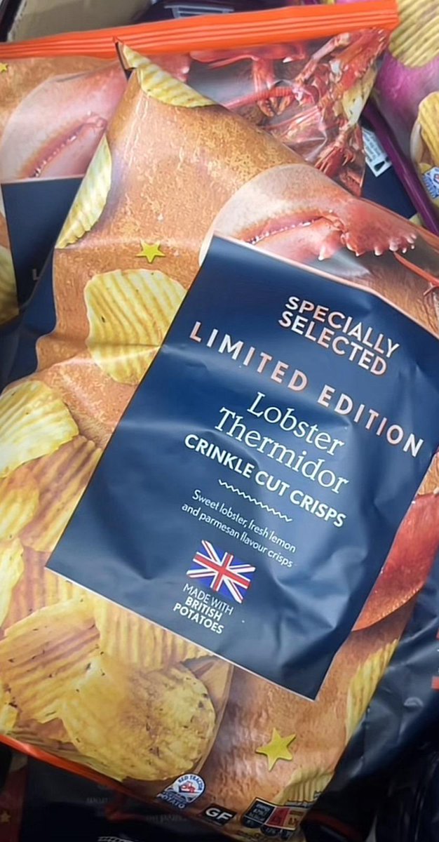 laposhsnack's tweet photo. Where to begin?

1) Need a dictionary to understand what it is ✅ 
2) 🦞 ✅ 
3) MADE WITH BRITISH POTATOES - this one’s for the xenophobic real ones ✅ https://t.co/2QXsYN1WFZ