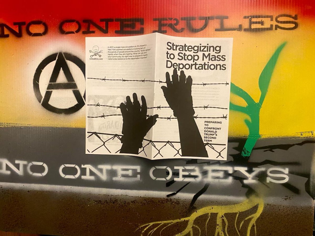 Thinc_Exworkers's tweet image. 1/4
"Strategizing to Stop Mass Deportations"
"We've prepared a freestanding zine version of the appendix to "The Case for Resistance," nationwide resistance to the deportation machine?”