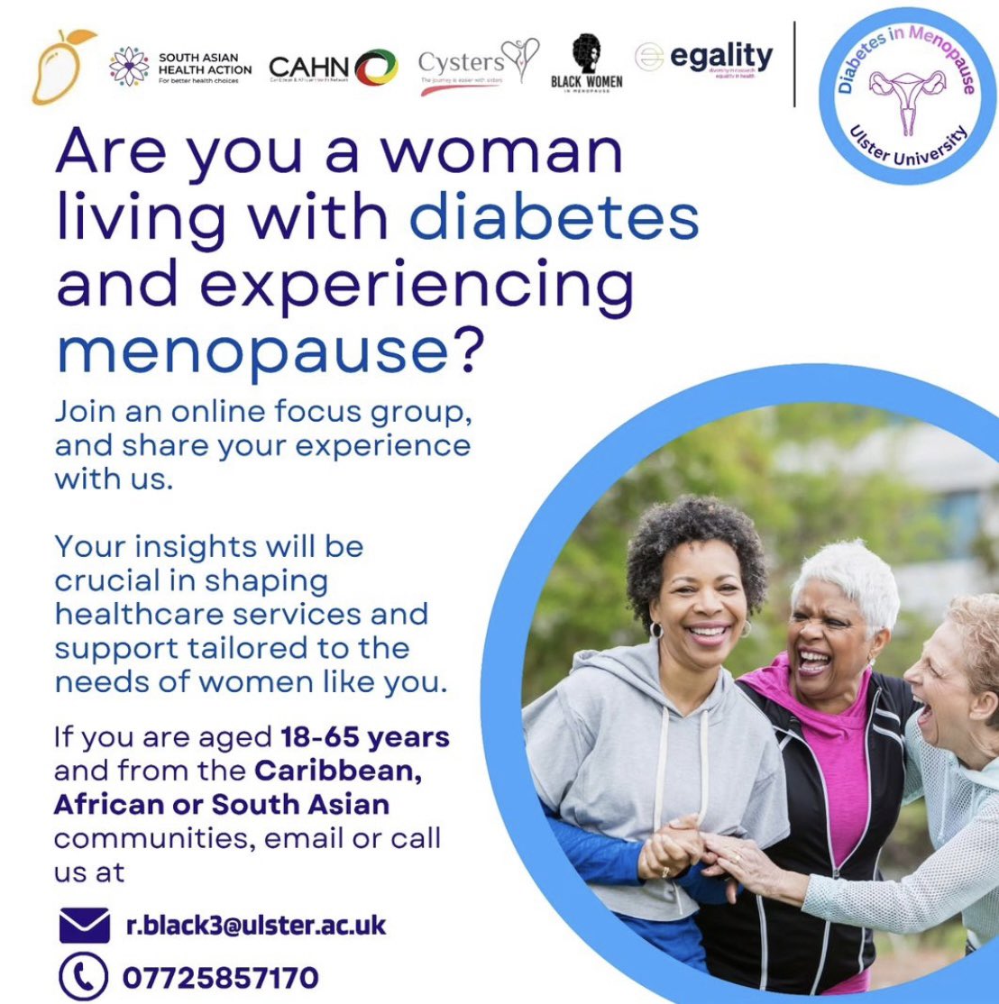 Moodwife's tweet image. If you live in the #UK, have #diabetes, are experiencing or have experienced #perimenopause or #menopause and are willing to participate in a Zoom meeting to share your experiences, please contact Dr Rachel Black to register your interest. There is a £20 voucher for your time