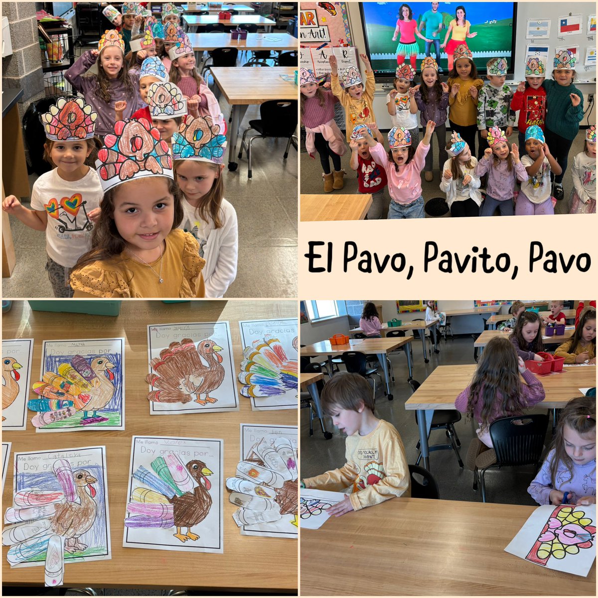 senora_castillo's tweet photo. 🎶El Pavo, Pavito, Pavo🎶 We had lots of fun learning the song/words to el Pavo, Pavito, Pavo and becoming pavitos! Our little kindergarten pavos are super ready for Acción de Gracias! 🎶@clearprincipal #hpsdawesome https://t.co/QOXQAf7Uor