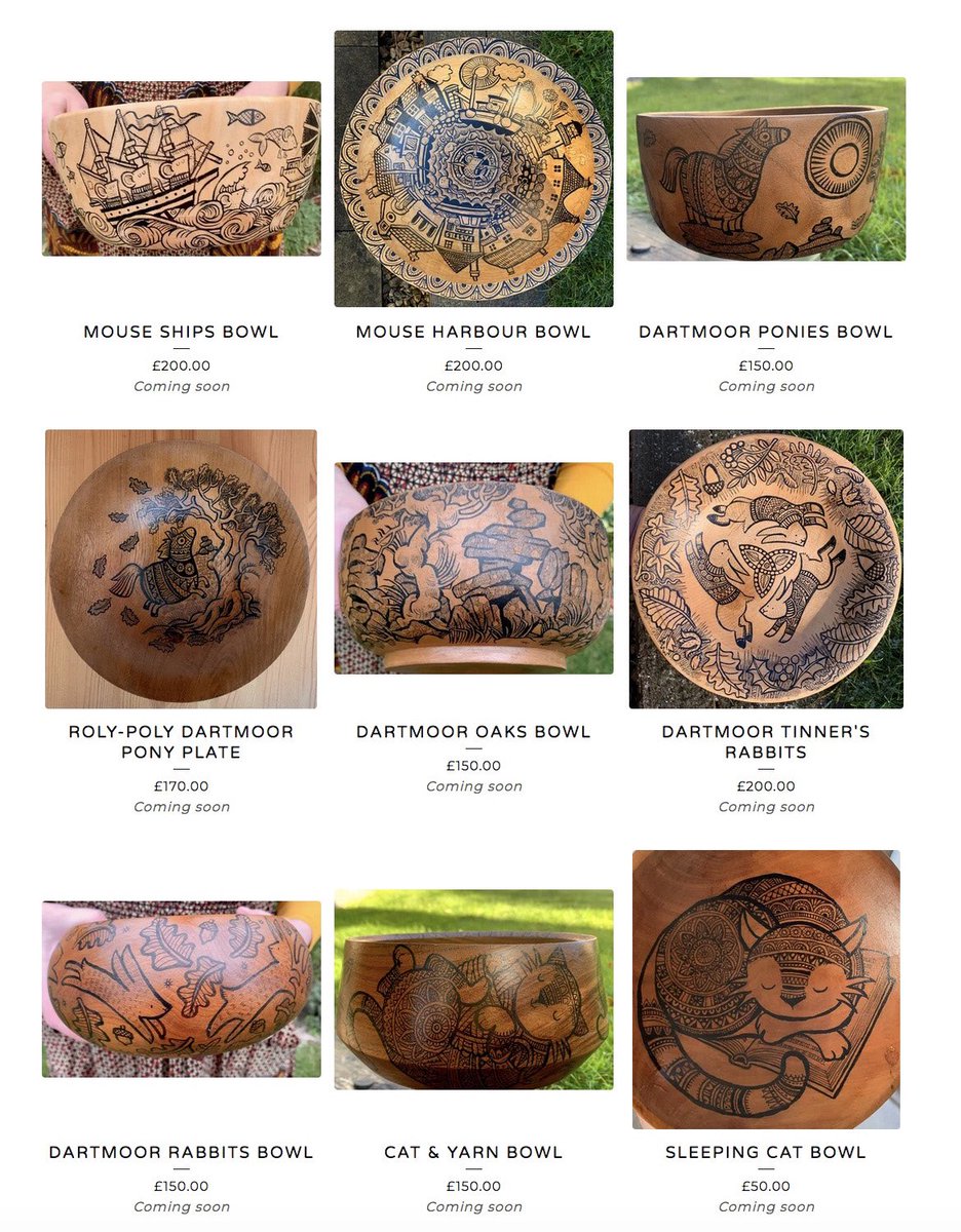 My wooden bowls are now available to UK buyers in the online shop! 

sarahmcintyre.bigcartel.com/category/misc ✍️