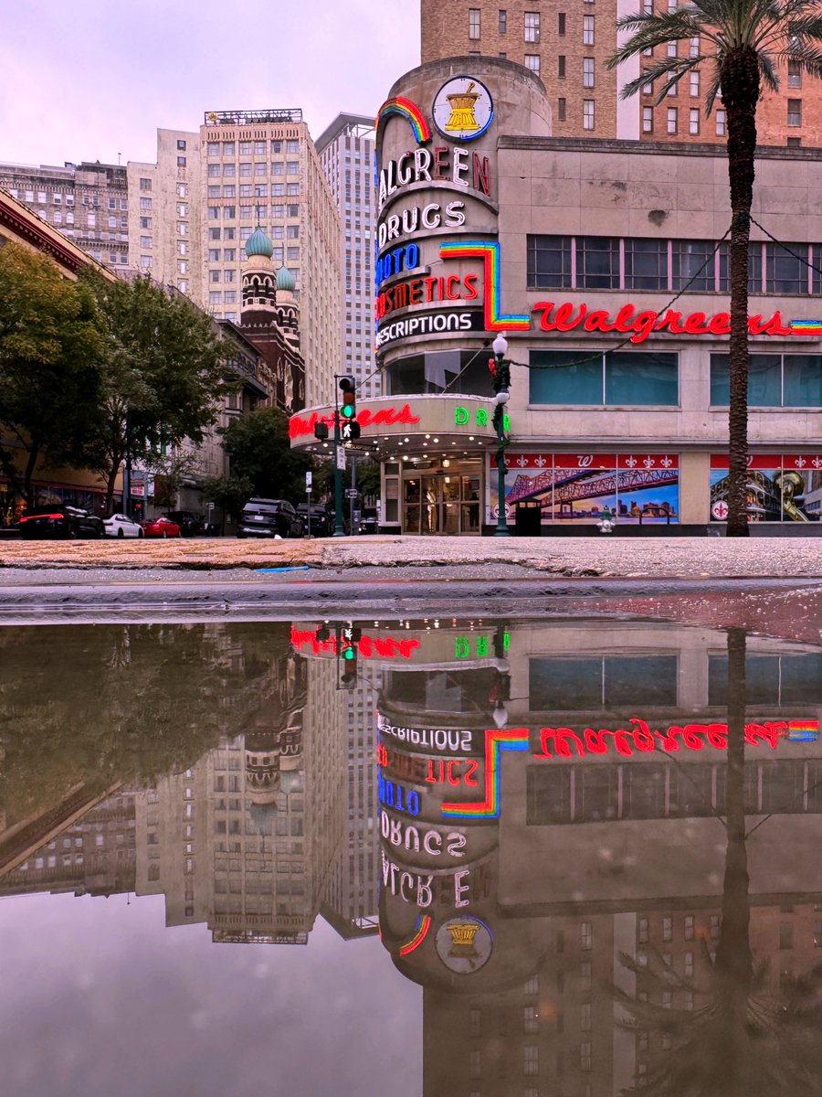 Neon reflections on Canal Street
