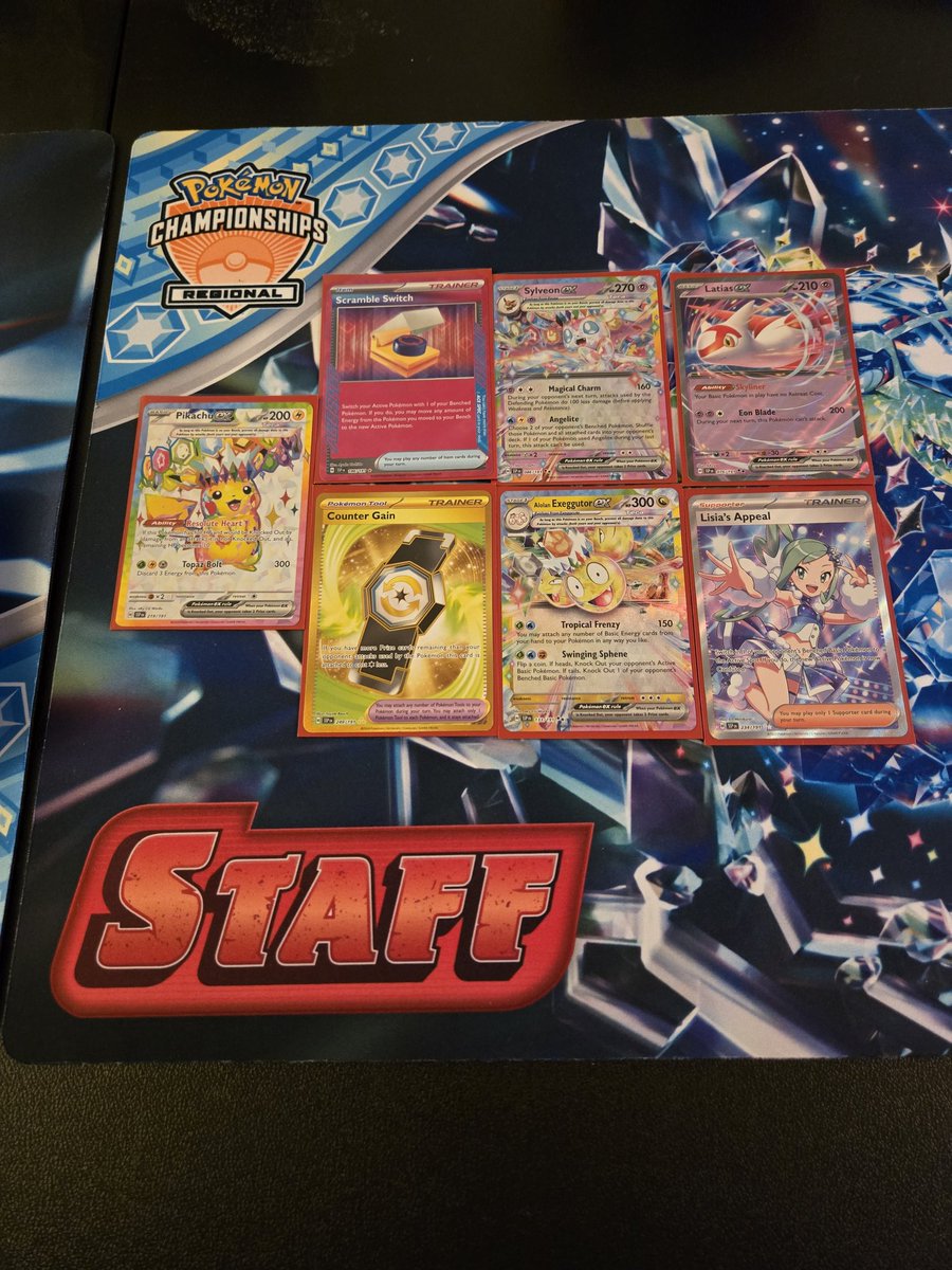 Shawntaylorjr89's tweet image. The Hits ✨️ Kept One box to Bring home and here what we pulled 🤙🏽 Definitely decent not out there but I'll take it 💯 Up Next Toronto 🇨🇦 #pokemontcg #tcgjudgelife #surgingsparks