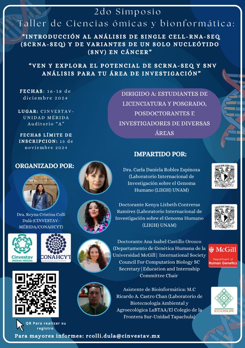 Ana Castillo (@anacastillo_51) on Twitter photo 🇲🇽Feliz de visitar Mérida, México para impartir mi primer curso de #scRNAseq (16-17 Diciembre) en el <a href="/CINVESTAVMERIDA/">Cinvestav Mérida</a> junto a grandes investigadoras! Gracias Dra. Cristina <a href="/ColliDula/">Reyna Cristina Colli Dula</a> por la organización y la invitación! #Bioinformatics #CancerResearch #LATAM 🇲🇽Feliz de visitar Mérida, México para impartir mi primer curso de #scRNAseq (16-17 Diciembre) en el <a href="/CINVESTAVMERIDA/">Cinvestav Mérida</a> junto a grandes investigadoras! Gracias Dra. Cristina <a href="/ColliDula/">Reyna Cristina Colli Dula</a> por la organización y la invitación! #Bioinformatics #CancerResearch #LATAM