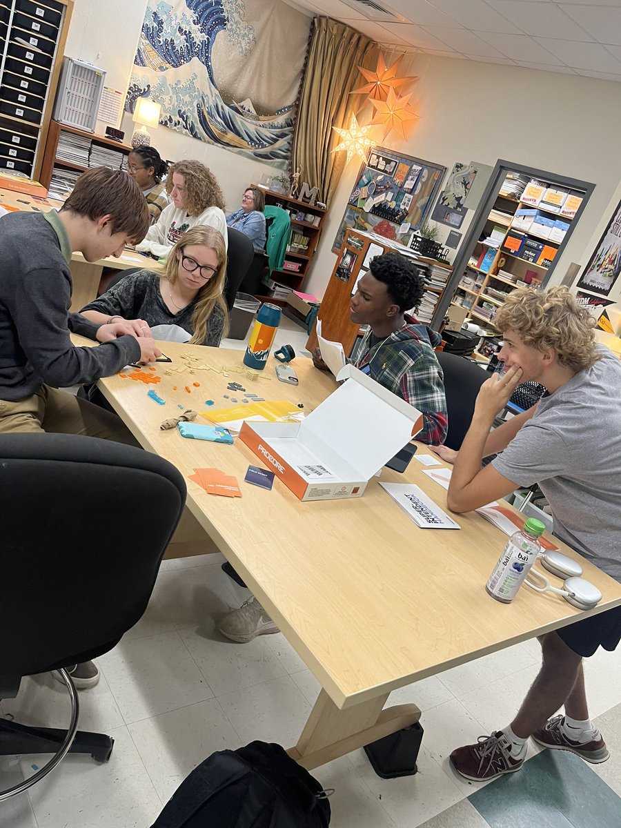 Our Myers Park ACE team hard at work at class a few weeks ago!

The students did the Brick by Brick <a href="/procoretech/">Procore Technologies</a> activity learning how to work as a team and a little bit about what it is like on a job site!

This is a favorite activity every year!