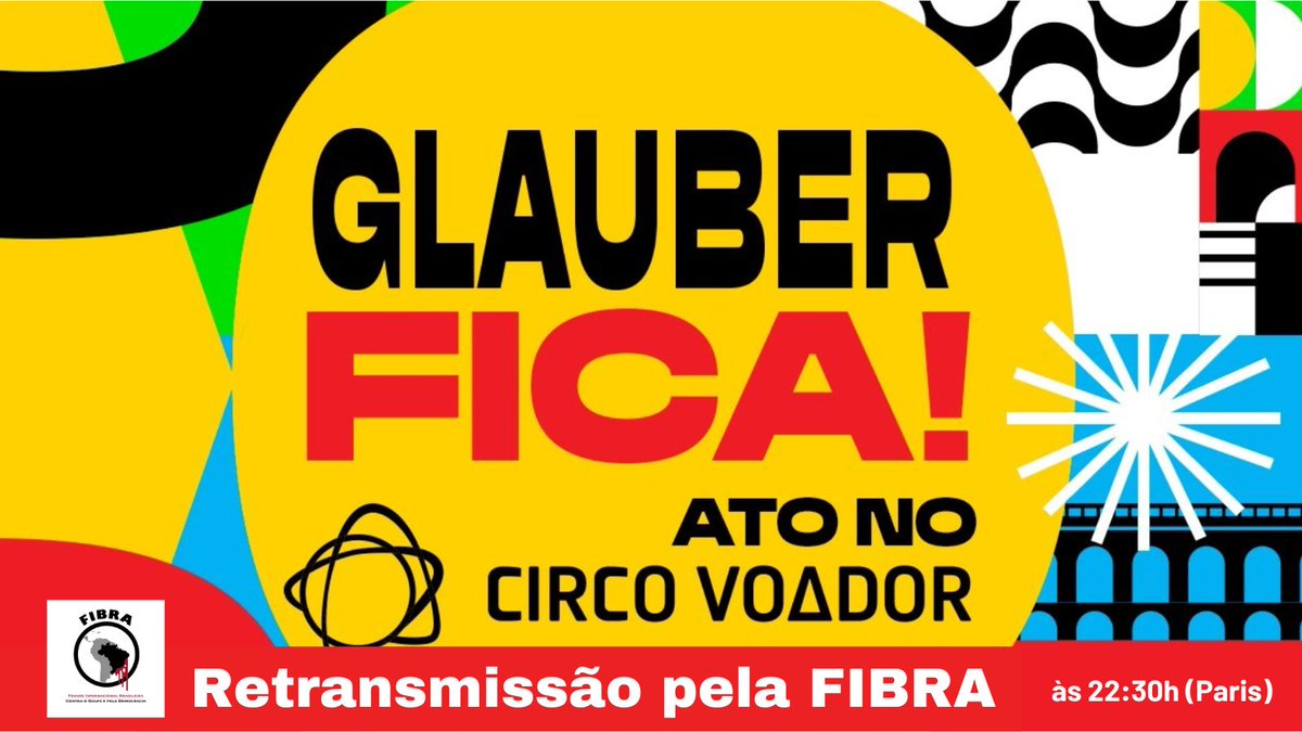 Fibra retransmitiu em tempo real o Ato em Defesa do Mandato do Deputado Federal Glauber Braga, realizado ontem  (25) no Circo Voador.  

Assista e compartilhe!  Glauber, FICA!
youtube.com/watch?v=toyuXz…