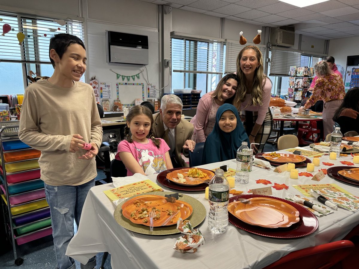 A huge note of thanks to Ms. Ferone and the talented students and staff members of Room 182. This team threw the best Thanksgiving celebration at ITMMS. From personalized invitations to beautiful table settings, this team made us all feel so great today. Filled with gratitude!