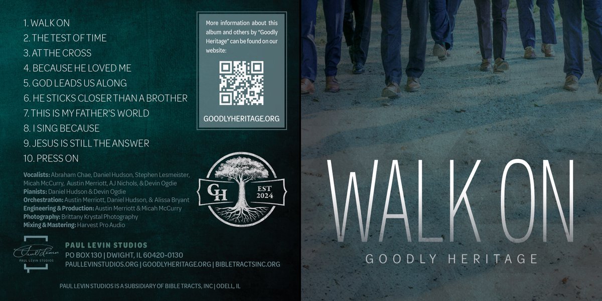PaulLevinStudio's tweet photo. It's Finally Here! The New Album "Walk On" from Goodly Heritage has been released!
It is now streaming and available to order at https://t.co/5HK3yaWmDY https://t.co/1cB8I1I4aA