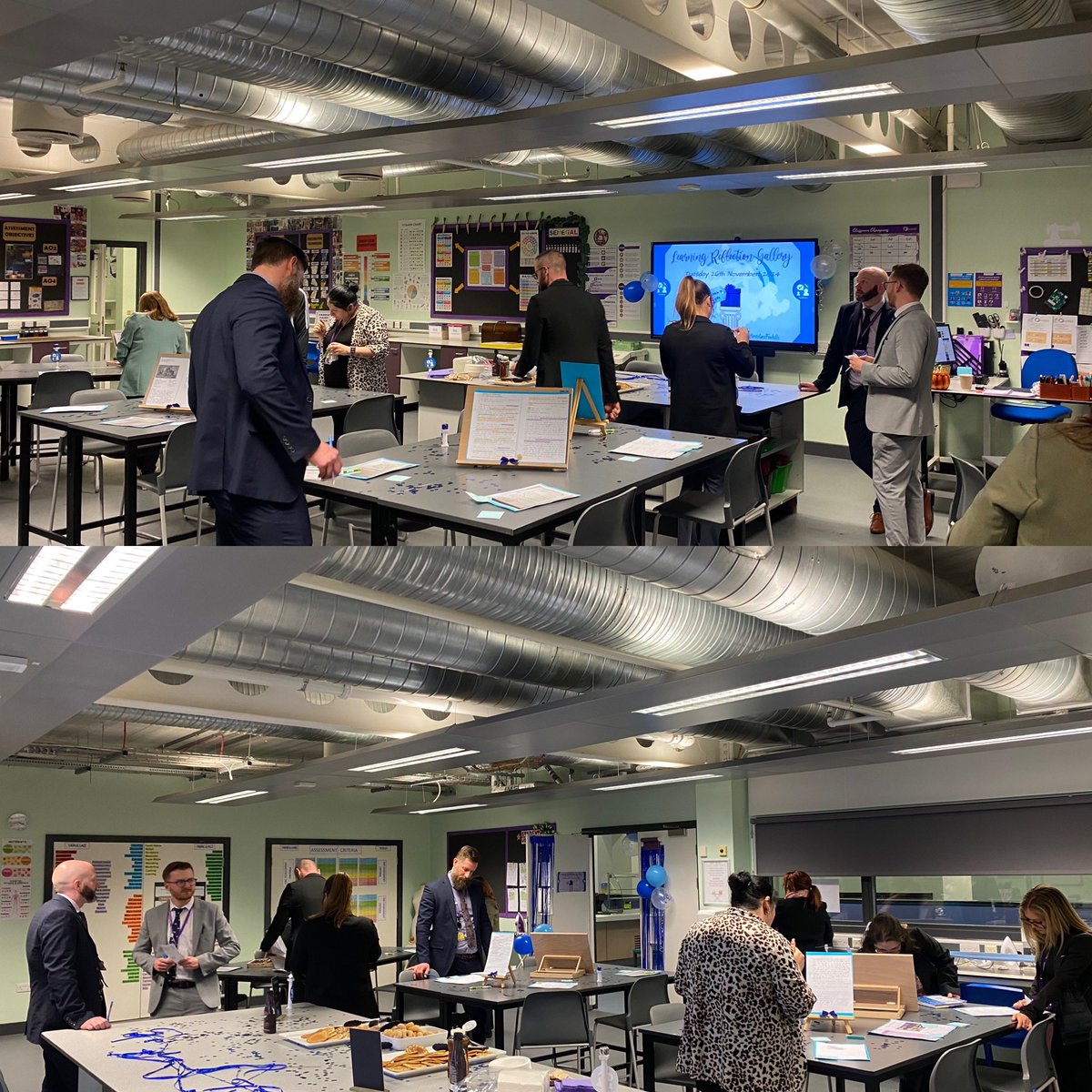 OutwoodFoxhills's tweet photo. This afternoon staff participated in a Learning Reflection Gallery, focusing on ‘feedback’ ✍🏻 Teaching staff shared examples of best practice which were then looked at &amp; commented on by colleagues 💙 We’re so proud of our incredible team!#firstclassFoxhills #feedbackisagift 🎁 https://t.co/OhARPFPxyl