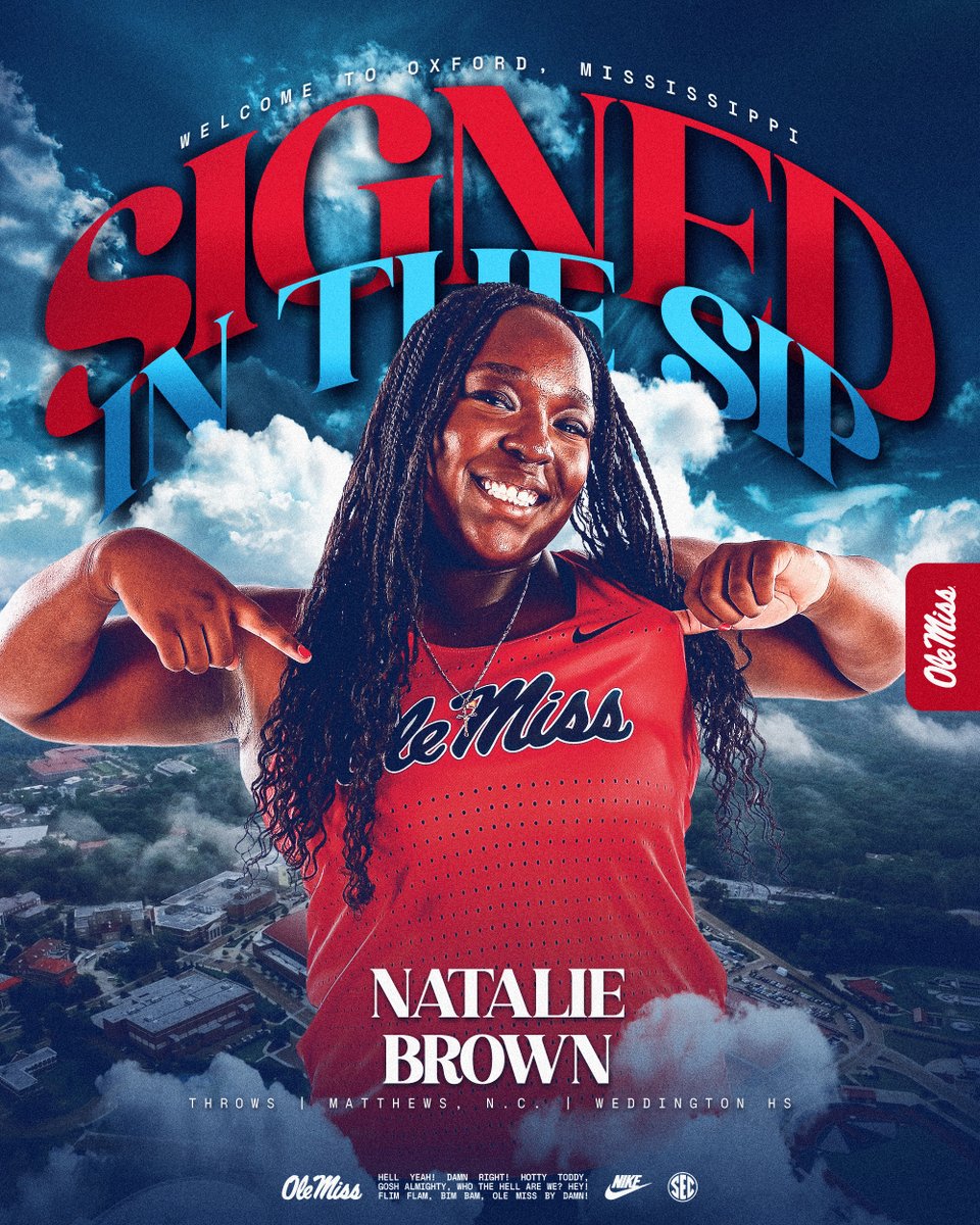 Welcome to The Sip! 🤩

𝗡𝗮𝘁𝗮𝗹𝗶𝗲 𝗕𝗿𝗼𝘄𝗻
📍 Matthews, NC
📚 Weddington HS
💪 Throws

#HottyToddy