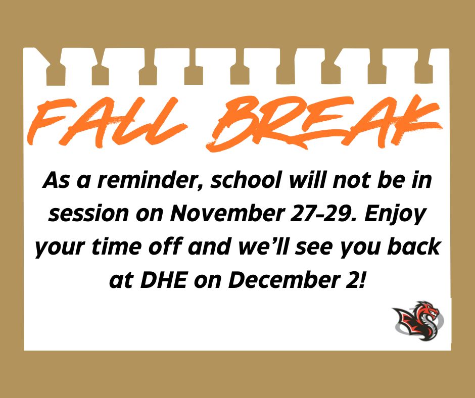 Enjoy Fall Break! 🍁