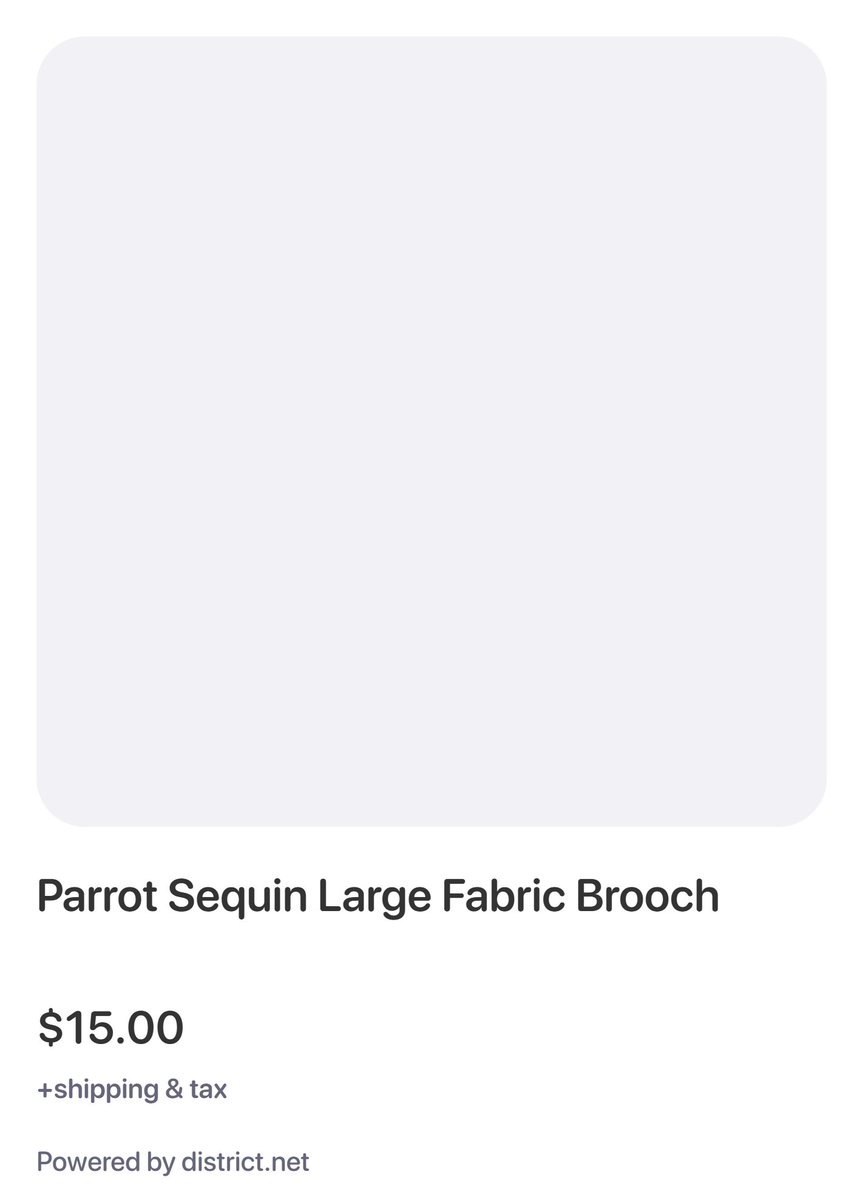 hintsofviolet's tweet image. This guy is large and in charge!
Parrot Sequin Large Fabric Brooch #claim 50083: Follow and reply with #claim to purchase!