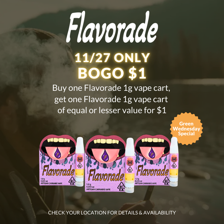 ASHESociety's tweet image. Green Wednesday is almost here!🌿 Enjoy these limited-time BOGO deals and elevate your vape game💨 #Cannabisdeals #vape #cartridge #BOGO