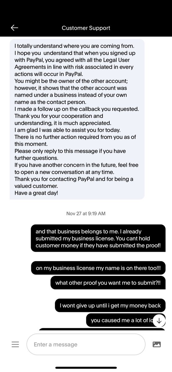 miranamira's tweet photo. Please read this! @PayPal @AskPayPal @CFPB @BPKN_RI  Paypal violates so many laws! https://t.co/mOgMsLBVbM