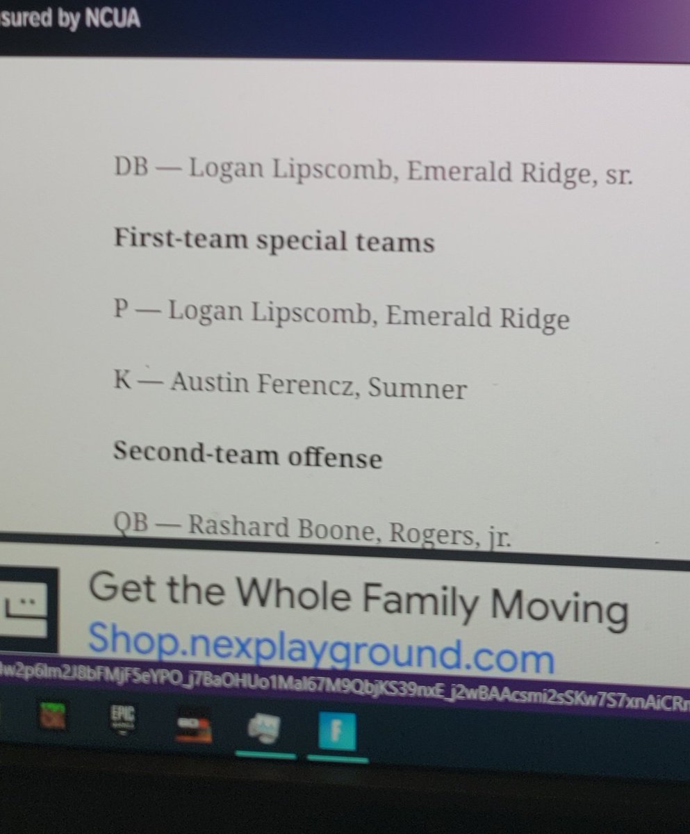 Proud to be representing Sumner and the SPSL as first team all league kicker!