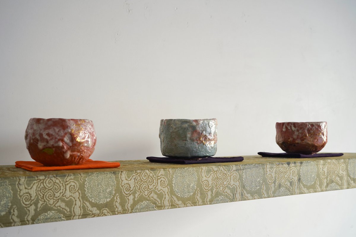 津田友子さん コンポート 金 貫入 作家 器 津田友子さん コンポート 金 貫入 作家 器