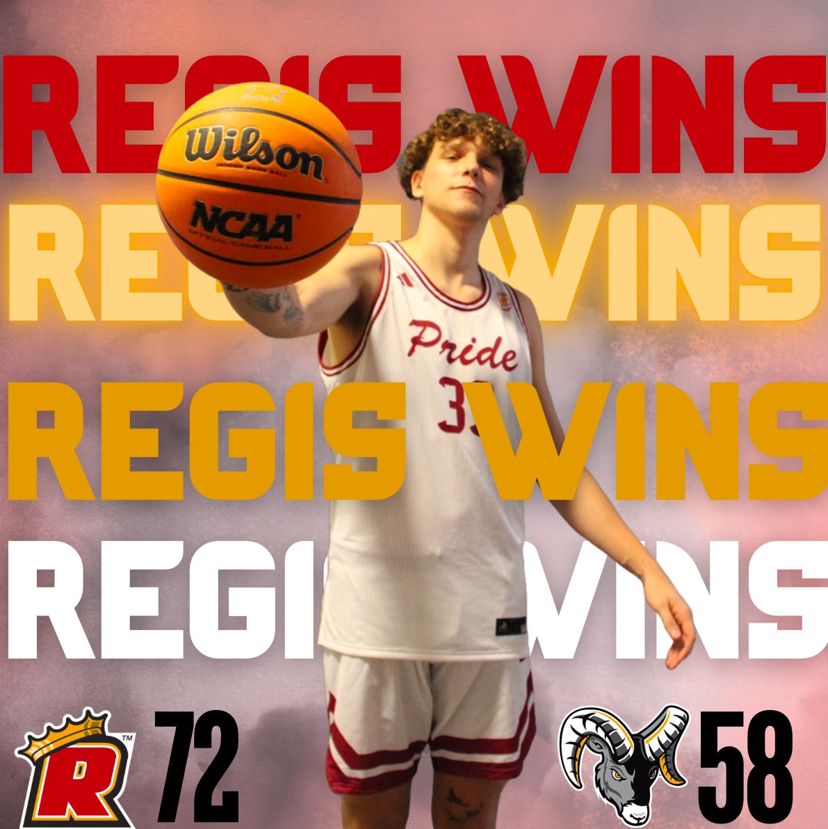 GoRegisPride (@goregispride) on Twitter photo ‼️REGIS WINS‼️ <a href="/RegisPrideMBB/">Regis College Men’s Basketball</a> defeats Framingham State 72-58!!! Full recap stories from tonight’s doubleheader will be posted to our website shortly. #roarpride ‼️REGIS WINS‼️ <a href="/RegisPrideMBB/">Regis College Men’s Basketball</a> defeats Framingham State 72-58!!! Full recap stories from tonight’s doubleheader will be posted to our website shortly. #roarpride