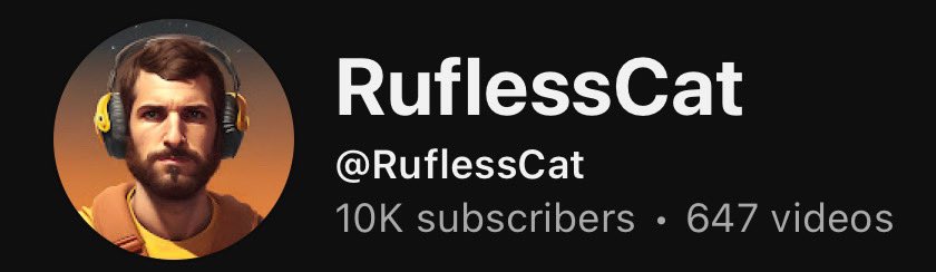 Ruflesscat's tweet photo. 10k on the Tube 🥹🎉 https://t.co/S7omU15uzt