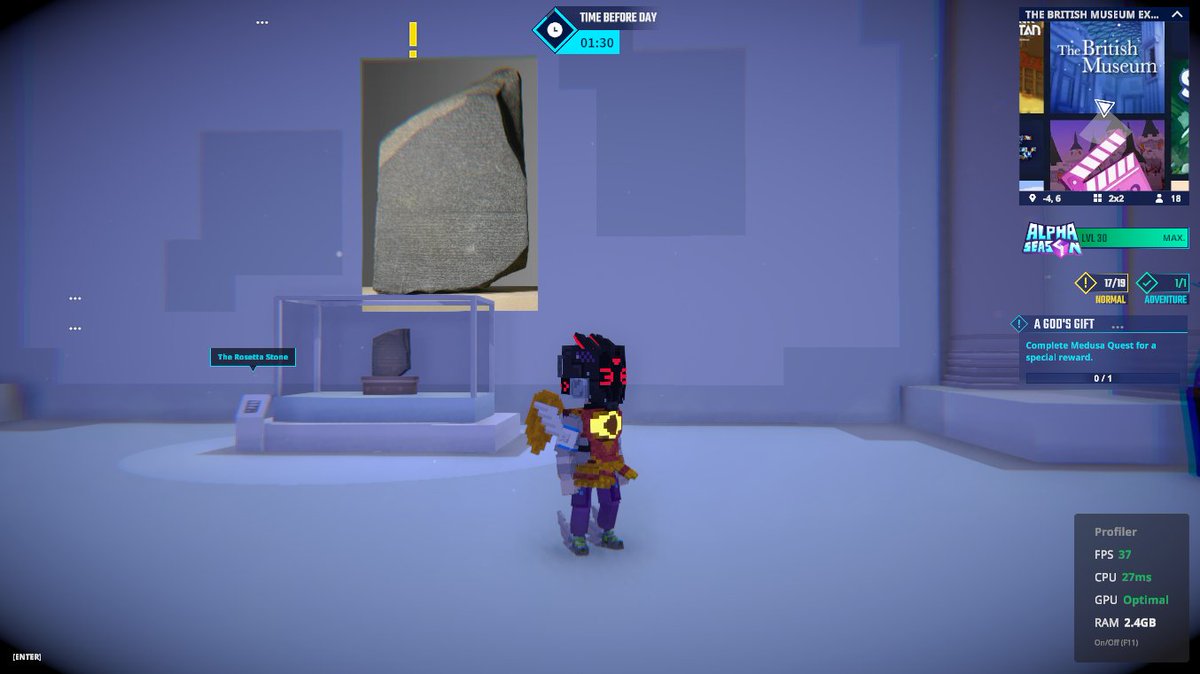 minseok1245's tweet photo. Just decoded the Rosetta Stone - no big deal! 📜🔍 History comes alive at The @britishmuseum in @TheSandboxGame. https://t.co/iZ4dxREZ1g #TheSandbox #AlphaSeason4 #AS4SocialChallenge https://t.co/x1sslNFkta
