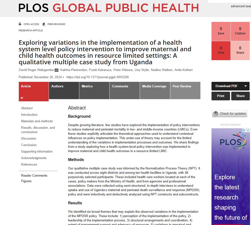 David R Walugembe, PhD (@dwalugembe) on Twitter photo doi.org/10.1371/journa…
I am excited to share that we have yet another publication courtesy of <a href="/PLOSGPH/">PLOS Global Public Health</a> .Related article link.springer.com/article/10.118… doi.org/10.1371/journa…
I am excited to share that we have yet another publication courtesy of <a href="/PLOSGPH/">PLOS Global Public Health</a> .Related article link.springer.com/article/10.118…