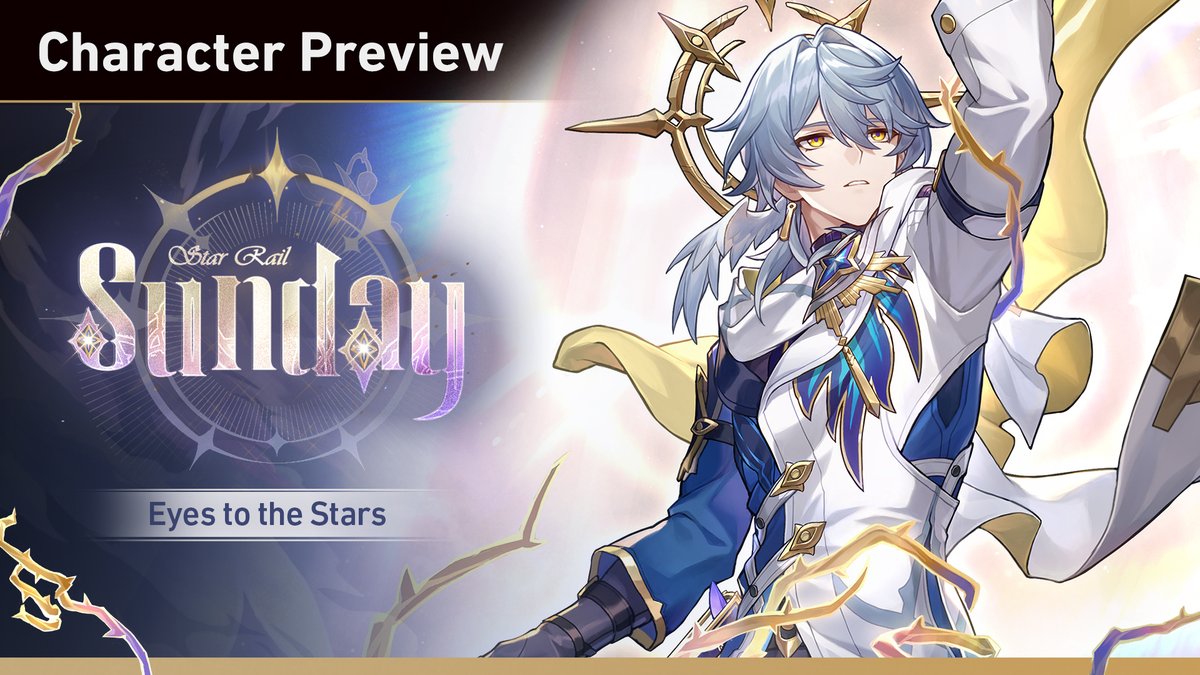 honkaistarrail's tweet photo. Character Preview | Sunday

"Time is short, but also quite long."
"It's been a while. I am Sunday. Today, treat me as just another traveler."
Hey, Trailblazers! Today we have the character preview for Sunday (Harmony: Imaginary)!

Learn more: https://t.co/i6v5fUam1W

#HonkaiStarRail