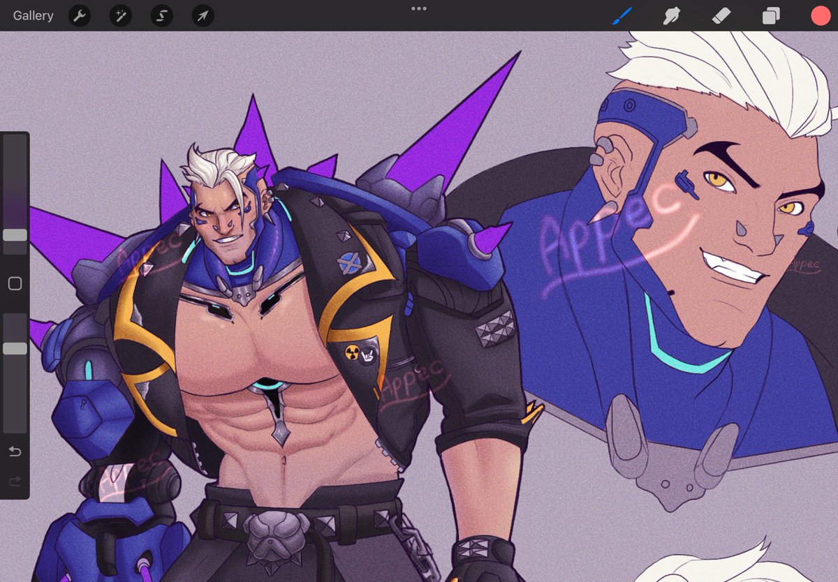 Have a Hazard piece I’ve been working on for awhile!! 
I’m still not done with it but I’d figure I’d show part of it still!!💜
#Hazard #Overwatch2