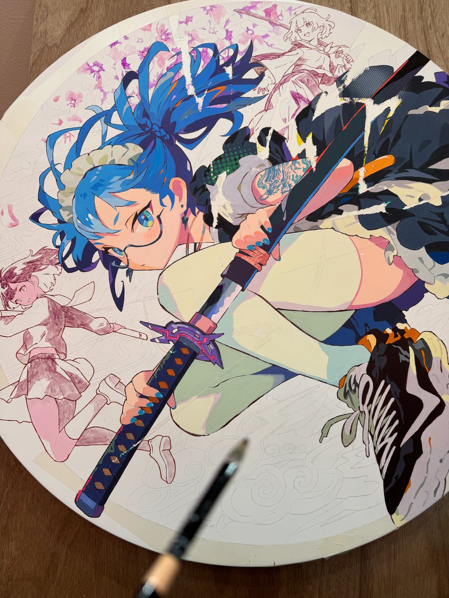 「Now painting 」|さいとう なおき🍀のイラスト