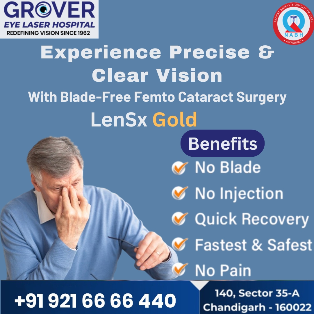 EyeCareIN's tweet image. Experience the Future of Cataract Surgery with Blade-Free Femto Cataract Surgery at Grover Eye Laser Hospital! 

📍140, SECTOR 35-A CHANDIGARH - 160022
📞 0172-2660040, 2603323, 2666726, 4640040
🔗grover.net.in

#BladeFreeCataractSurgery #FemtoCataract #LenSxGold