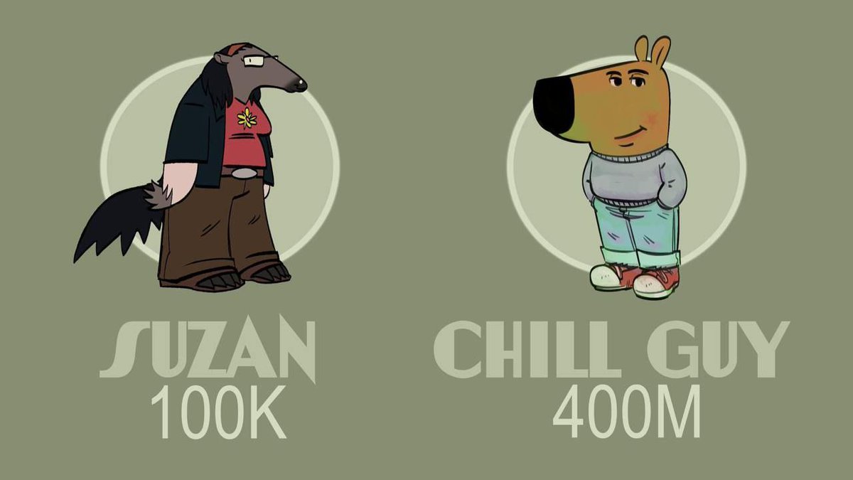 @nameisproh And RT this tweet for x100 🚀
New millionaires loading with SUZAN👇👇
Same artist 🏞🖼🎨
👇👇
<a href="/SUZANonSol/">just a chill guys friend suzan</a>  #chillguy