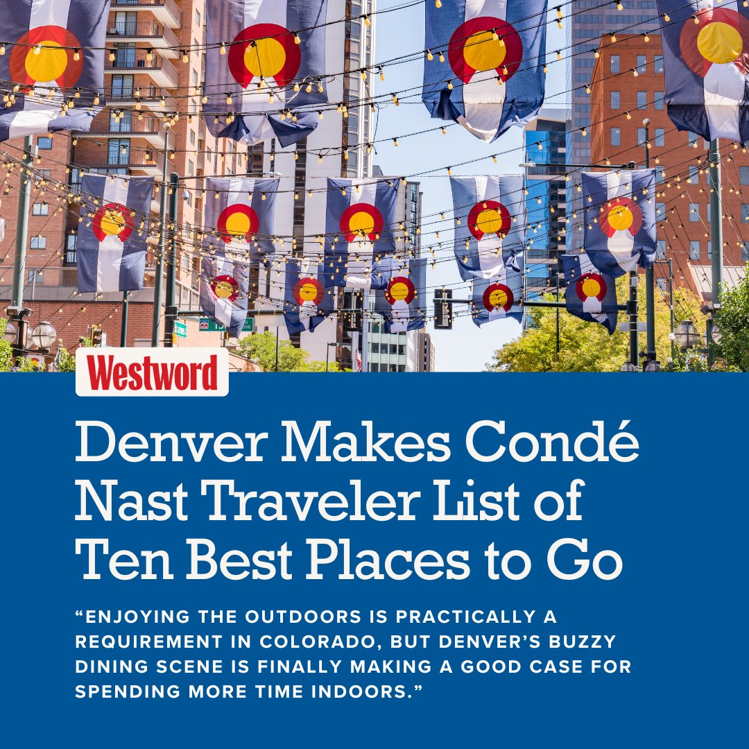 Mayor Mike Johnston (@denversmayor) on Twitter photo Secret's out. Denver is one of the best cities to visit in North America!
via <a href="/denverwestword/">Denver Westword</a> <a href="/CNTraveler/">Condé Nast Traveler</a> Secret's out. Denver is one of the best cities to visit in North America!
via <a href="/denverwestword/">Denver Westword</a> <a href="/CNTraveler/">Condé Nast Traveler</a>